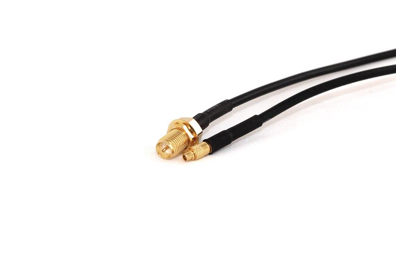 Go Wireless NZ P-44 - RP-SMA Female Bulkhead to MMCX Male Straight 20cm 50 Ohm Coax Pigtail