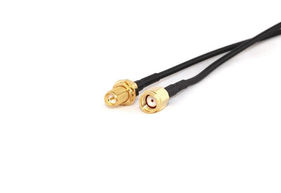 Go Wireless NZ RP-SMA Male to RP-SMA Female Bulkhead 20cm 50 Ohm Coax Pigtail