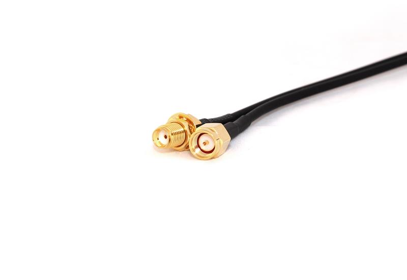 Go Wireless NZ P-56 - SMA Male to SMA Female Bulkhead 30cm LLC100 Coax Pigtail