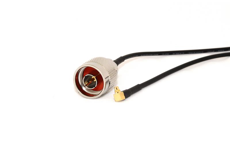Go Wireless NZ P-6 - N-Type Male to MMCX Right Angle 20cm LLC100 Coax Pigtail