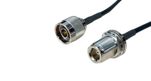 P-87 – N-Stecker auf N-Buchse Schotteinbau 50cm LLC200 50 Ohm Koaxial Pigtail