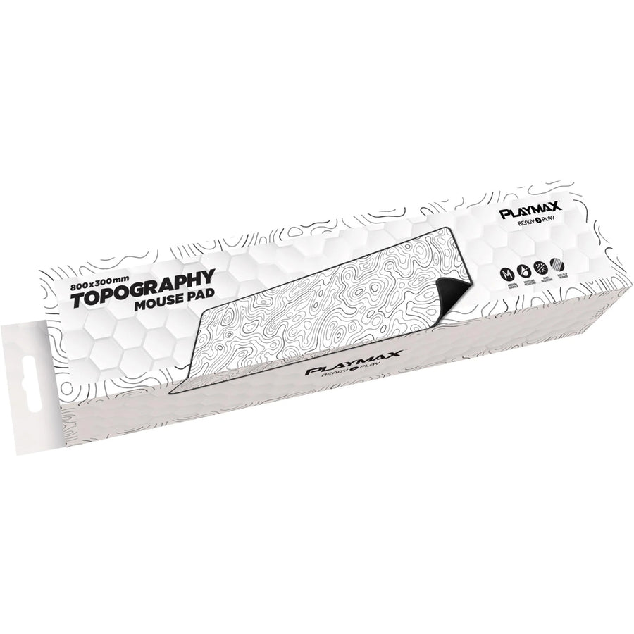 Playmax Topography X2 Mauspad – Weiß