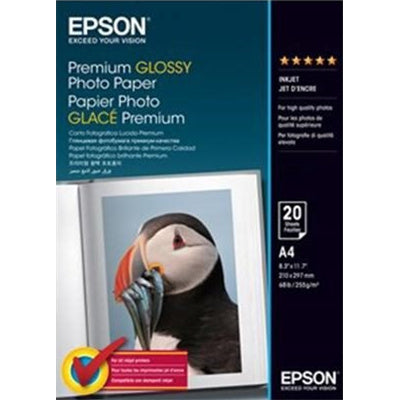 Epson C13S041287 Papier S041287 A4 Photo Premium Glänzend 20