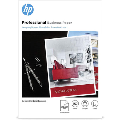 HP A4 Professional Laser Copy & Multipurpose Paper Glossy - 150 Sheet - White
