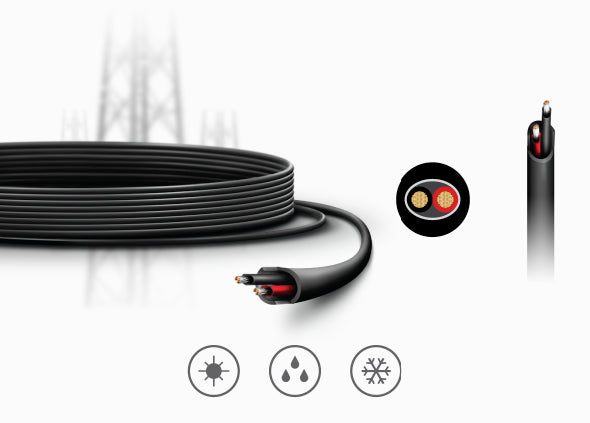 Ubiquiti PC-12 - Power Cable 12 AWG Outdoor DC Power Cable