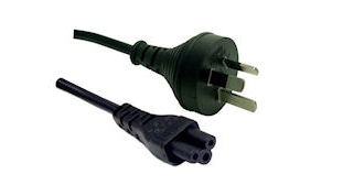 PCCLV-0.6 - 0.6m 3 Pin Clover Mains Power Cord