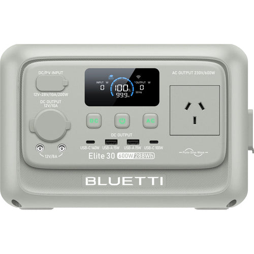 Bluetti Elite 30 v2 UPS  Portable Power Station (Damaged Box) - Light Sand Grey