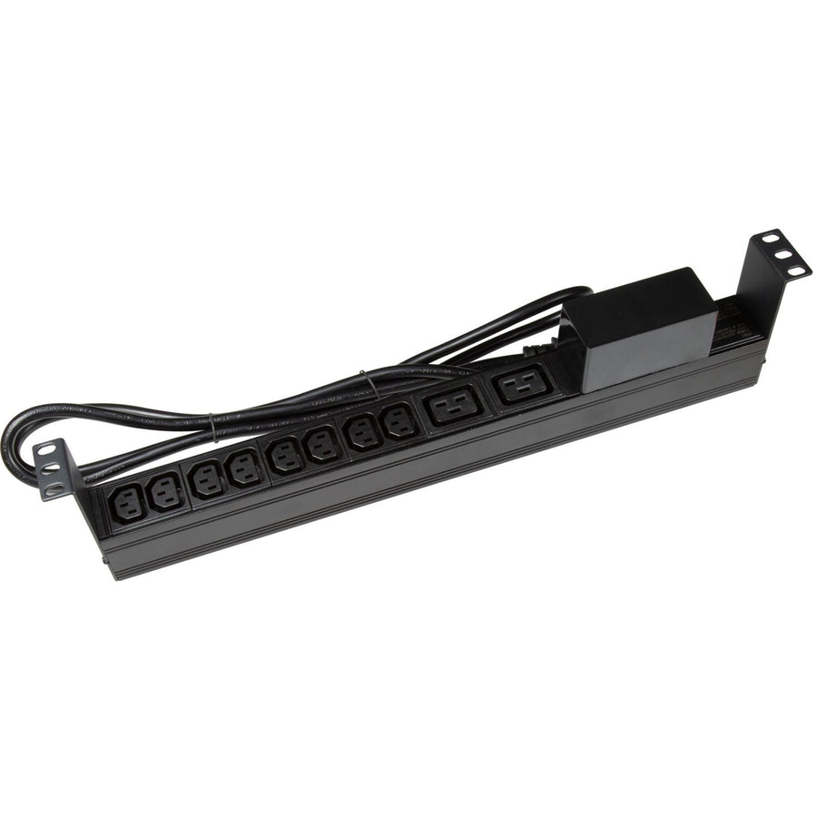 DYNAMIX RPR-IEC-16A10H - 10 Outlet Horizontal Power Rail (8x 10A IEC C13 & 2x 16A IEC C19). 6KA C-Curve Circuit