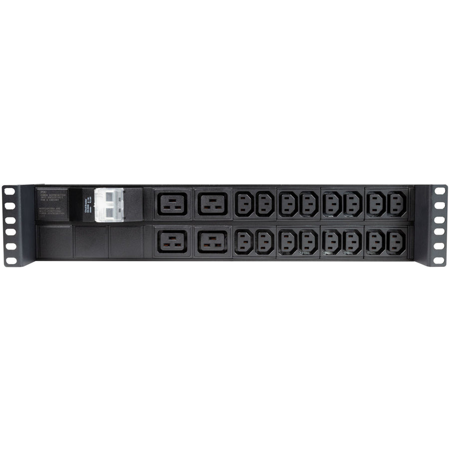 DYNAMIX RPR-IEC-16A20H - 20 Outlet Horizontal Power Rail 16x 10A IEC C13 & 4x 16A C19. w/ 6KA C-Curve Circuit