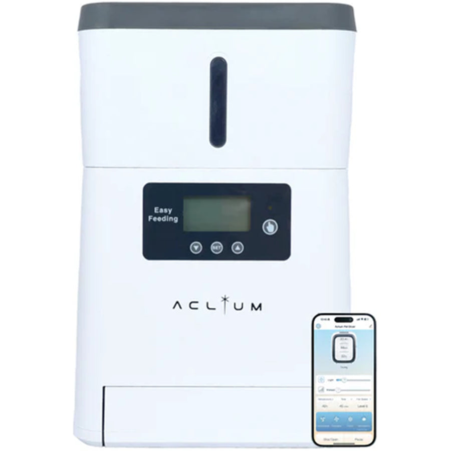 Aclium Airtight Smart Cat Automatic Pet Feeder for Cat and Dog, 1kg Capacity, App Enabled (2.4GHz WiFi)