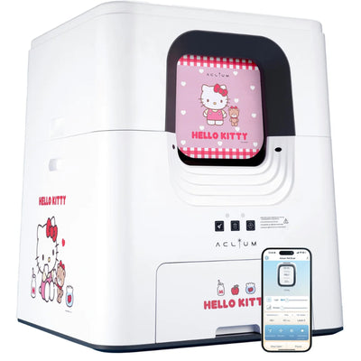Aclium Hello Kitty Edition Self-Cleaning Automatic Cat Litter Box Odor Removal/APP Control (2.4GHz Wifi)