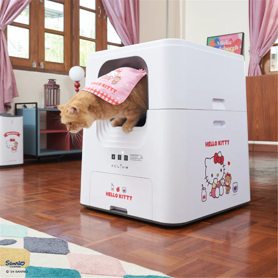 Aclium Hello Kitty Edition Self-Cleaning Automatic Cat Litter Box Odor Removal/APP Control (2.4GHz Wifi)