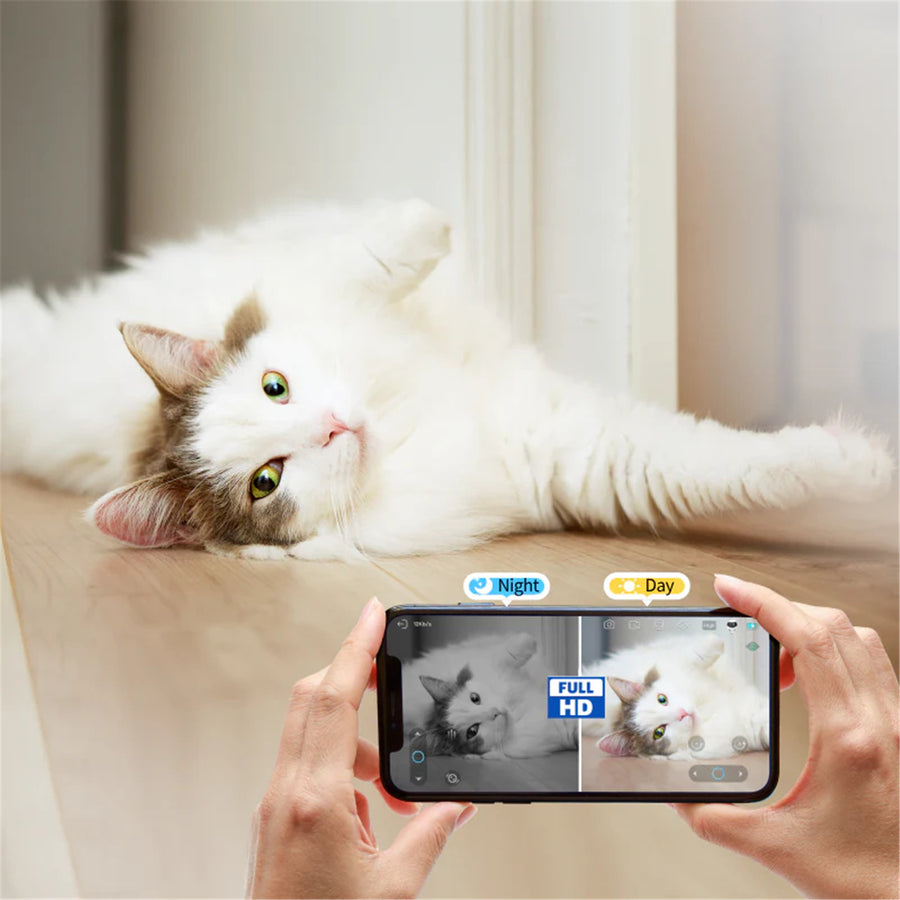 Enabot SE Wireless Camera Robot designed for pets, families A 1080p mobile pet/home security cam with obstacle avoidance, auto-recharge, two-way talk, and night vision