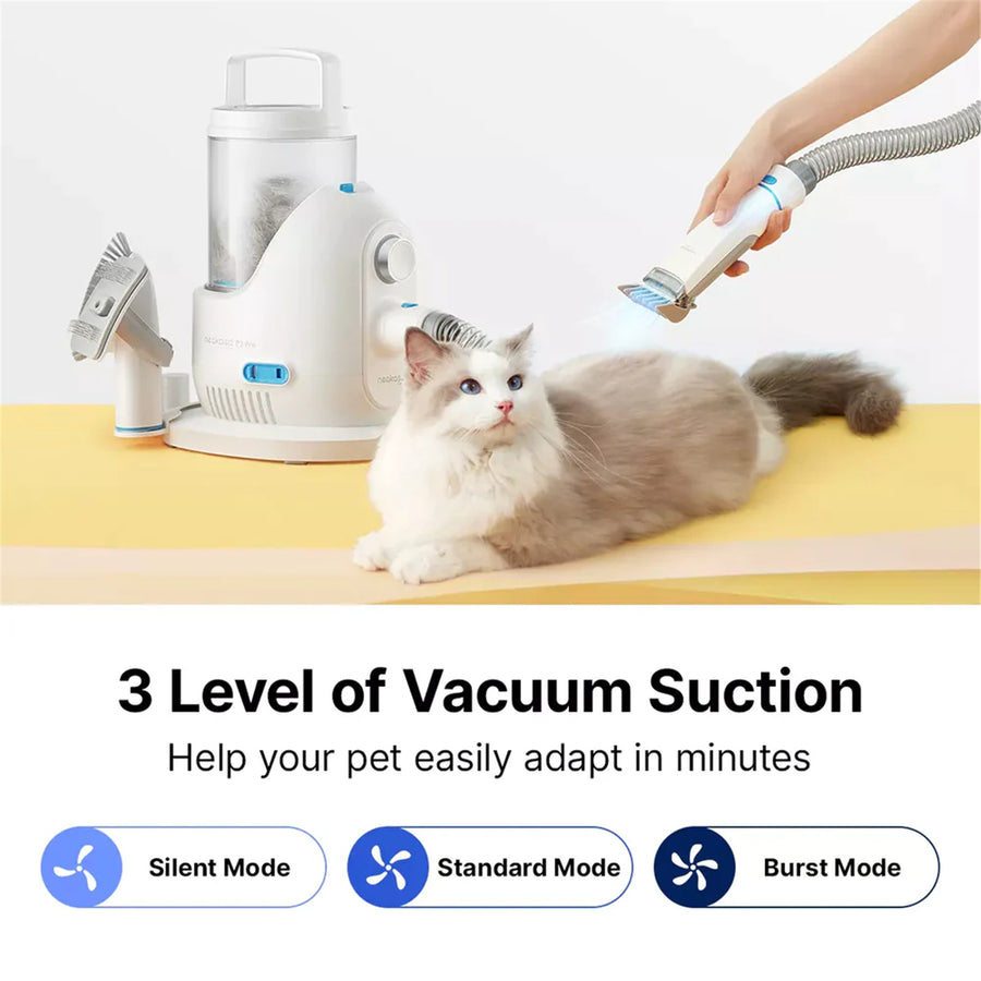 Neakasa P2 Pro Dog Cat Grooming Kit with Vacuum 2L Large for Multi-pet Family, 10500pa Strong Suction Power, 52dB Low Noise Design, 5 Proven Grooming Tools