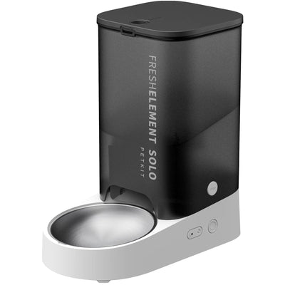 Petkit Fresh Element SOLO Smart Pet Feeder (Dark Grey) Compatible with mixed-food type - Connect via both Wi-Fi(2.4GHz) and Bluetooth, onstructed out of premium 304 Stainless steel and food-grade ABS