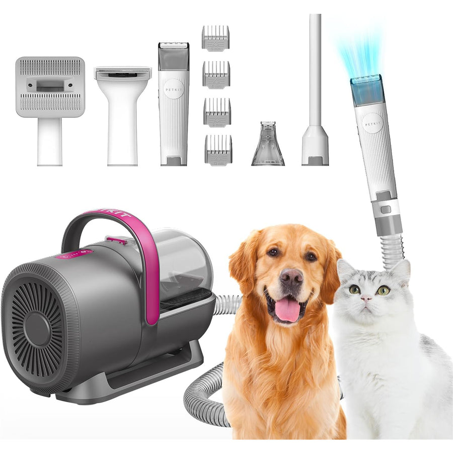 Petkit FurWaker 5-in-1 Pet Grooming Kit (AirClipper) includes 5 Professional Grooming and Vacuum Tools, Snag-free & Smooth Cutting Experience