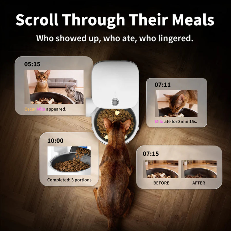Petkit Yumshare Solo 2 Automatic Feeder with Camera AI-powered feeder handles scheduled meals for up to 15 pets.