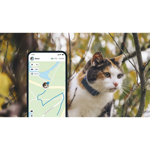 Tractive Mini GPS Cat Tracker - Subscription Required - Midnight Blue