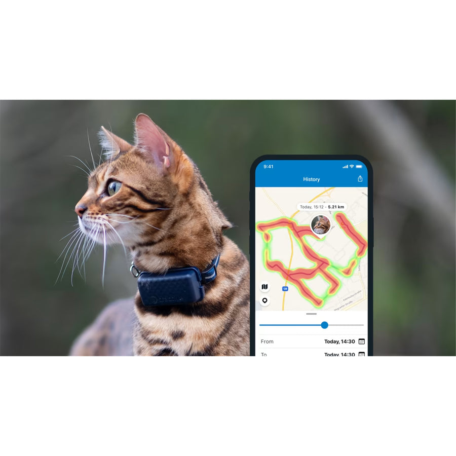 Tractive Mini GPS Cat Tracker - Subscription Required - Midnight Blue