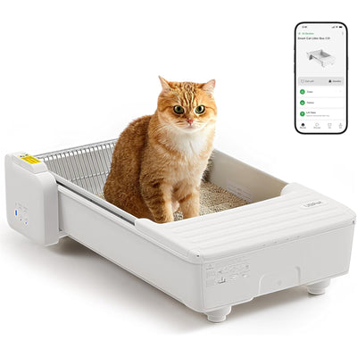 UB Pet C31 Self-Cleaning Cat Litter Box Spacious Design, Cat-Safe Sensors, Non-Stick & Easy Clean