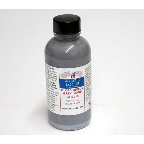 ALCLAD GLOSS MEDIUM GREY BASE 4 OZ
