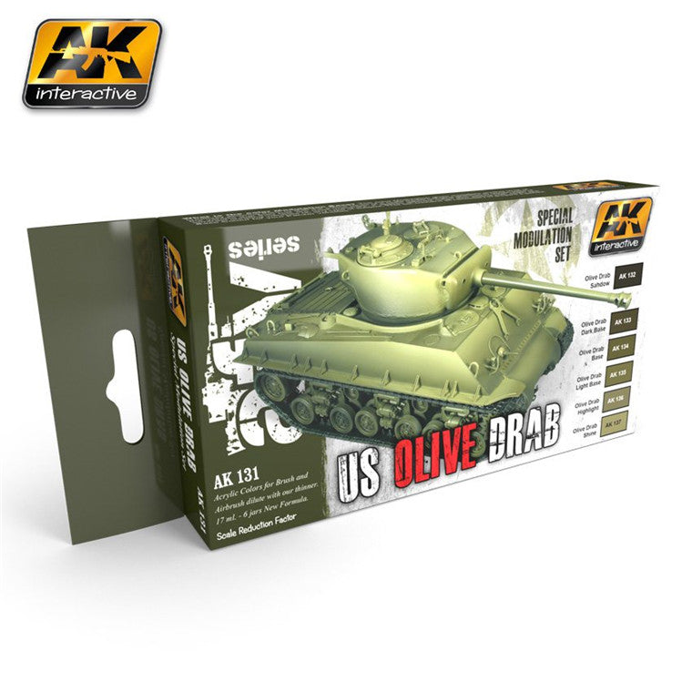 AK131 - AK INTERACTIVE - OLIVE DRAB COLOUR SET