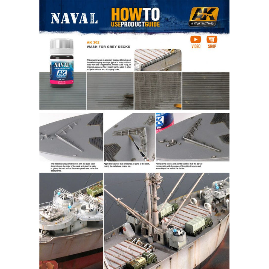 AK302 - AK INTERACTIVE -  WASH FOR GREY DECKS