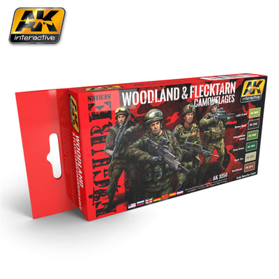 AK Interactive AK3250 - AK INTERACTIVE - WOODLAND & FLECK CAMO