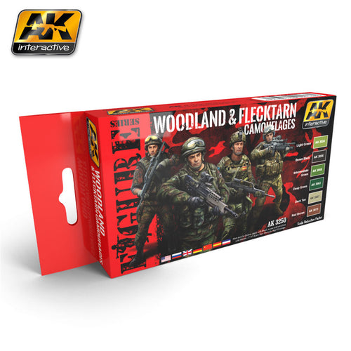 AK Interactive AK3250 - AK INTERACTIVE - WOODLAND & FLECK CAMO