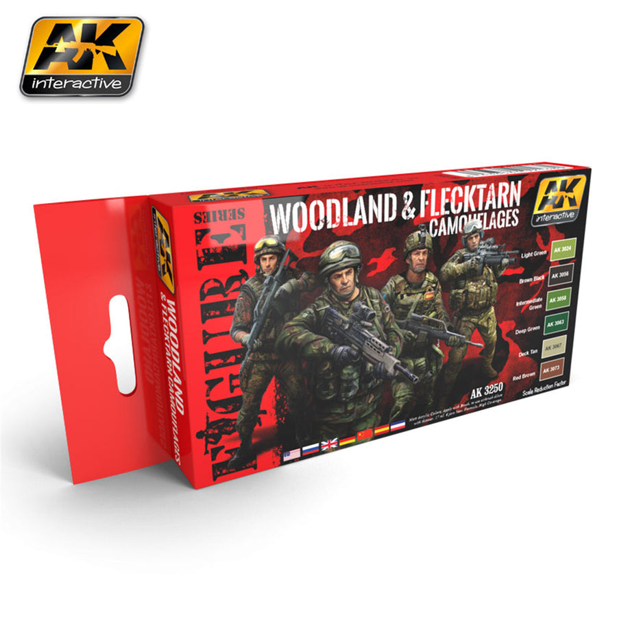AK Interactive AK3250 - AK INTERACTIVE - WOODLAND & FLECK CAMO