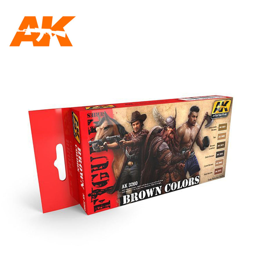 AK Interactive AK3260 - AK INTERACTIVE - FARBSET BRAUNTÖNE