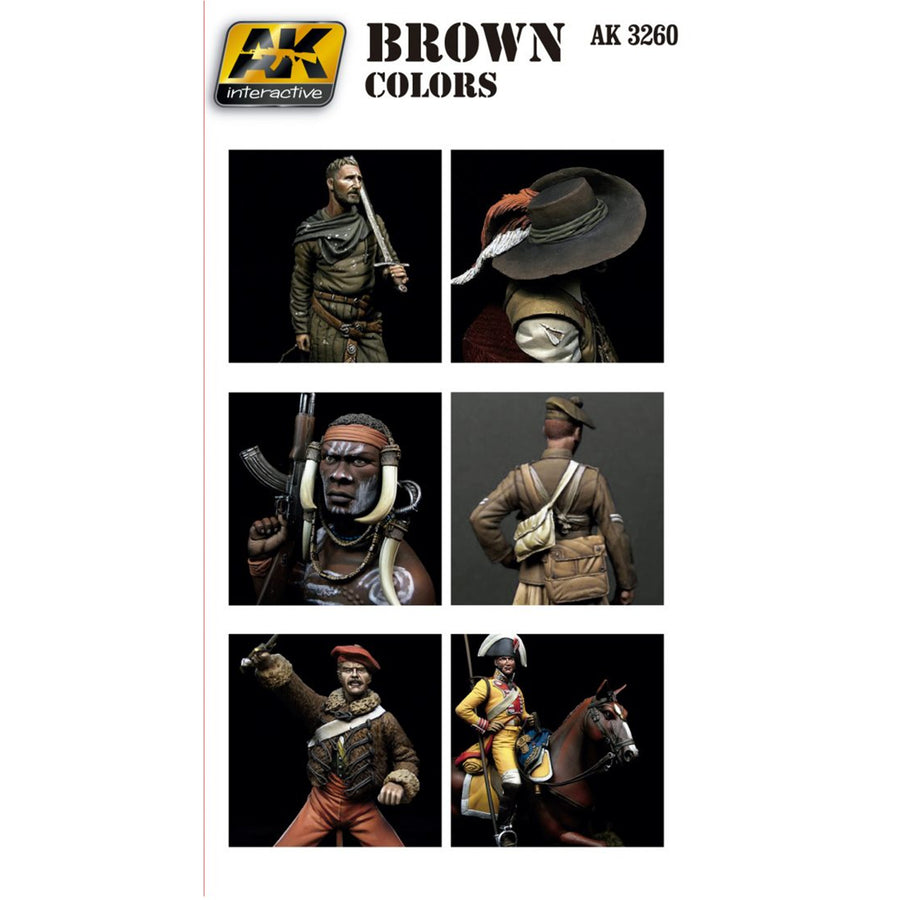 AK Interactive AK3260 - AK INTERACTIVE - FARBSET BRAUNTÖNE