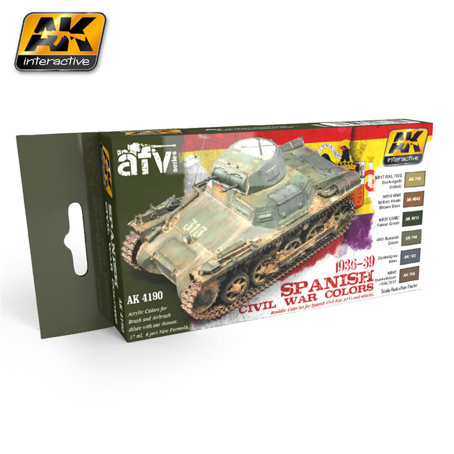AK Interactive AK4190 - AK INTERACTIVE - SPANISCHER BÜRGERKRIEG FARBEN SET