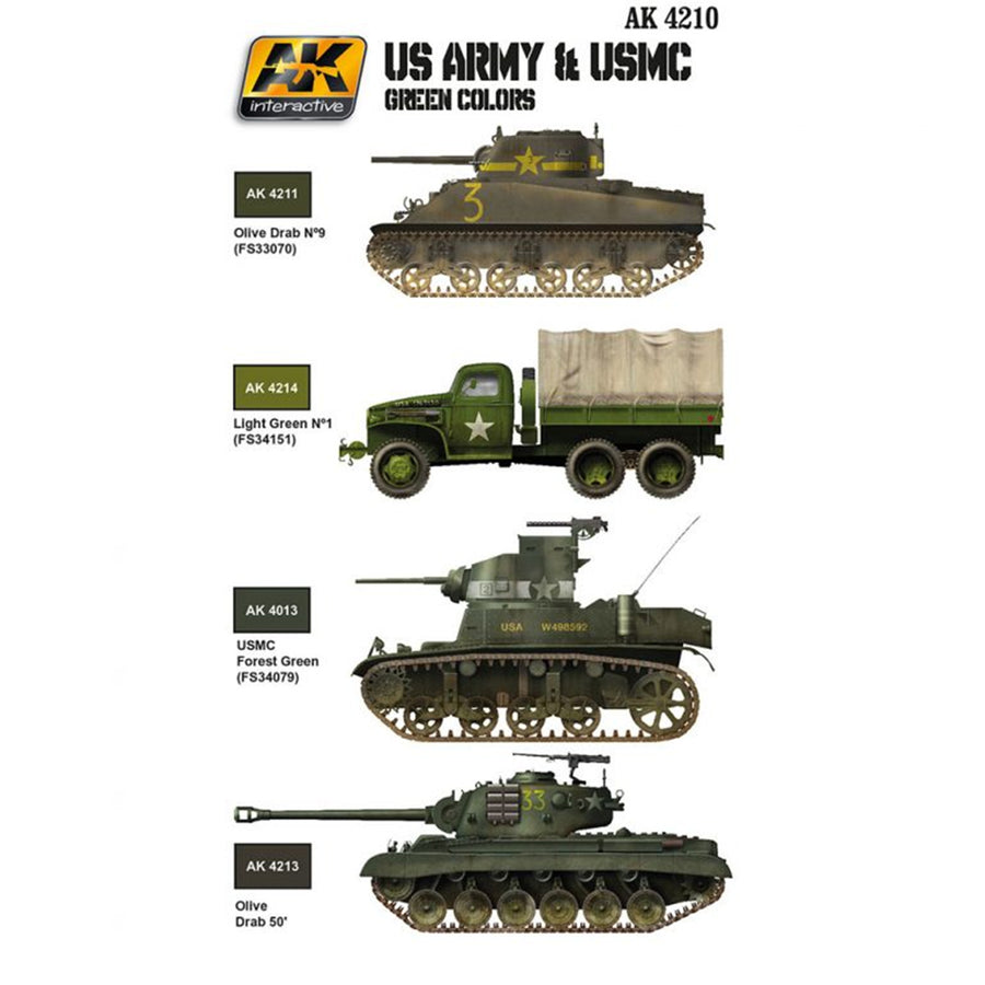 AK Interactive AK4210 - AK INTERACTIVE - US ARMY & USMC GRÜN