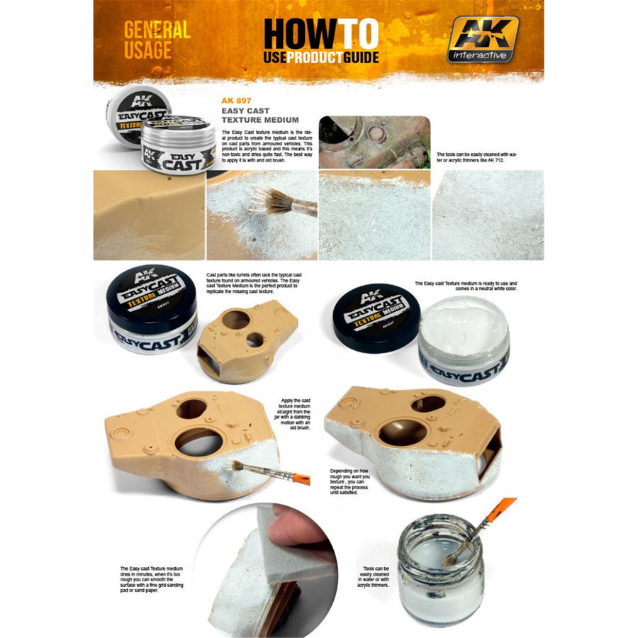 AK897 - AK INTERACTIVE - EASY CAST TEXTURE - MEDIUM