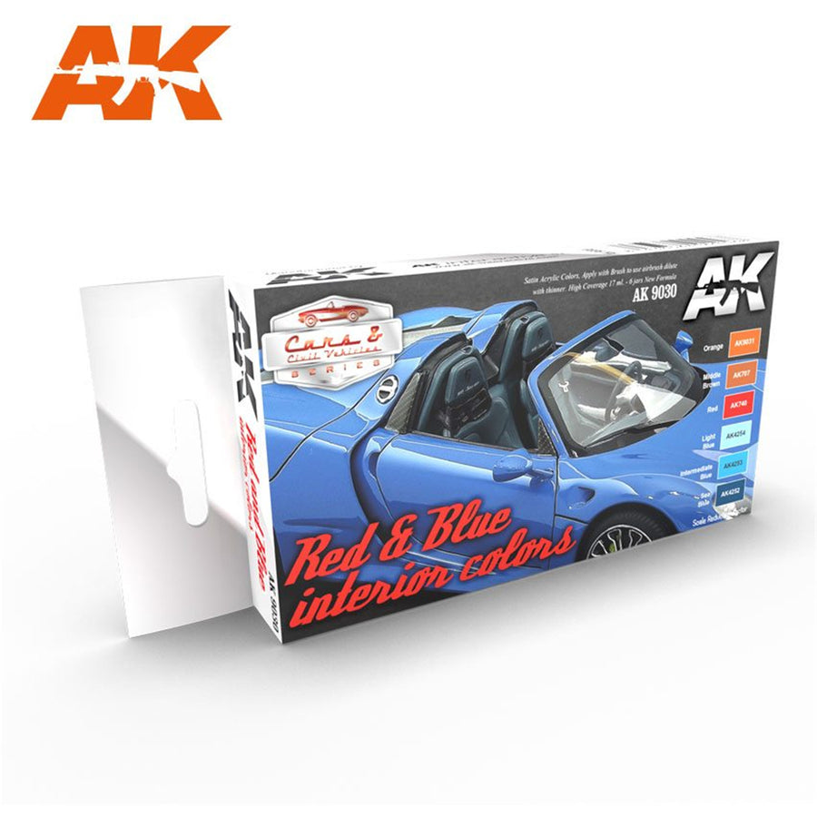 AK Interactive AK9030 - AK INTERACTIVE - AUTO RED & BLUE INTERIOR