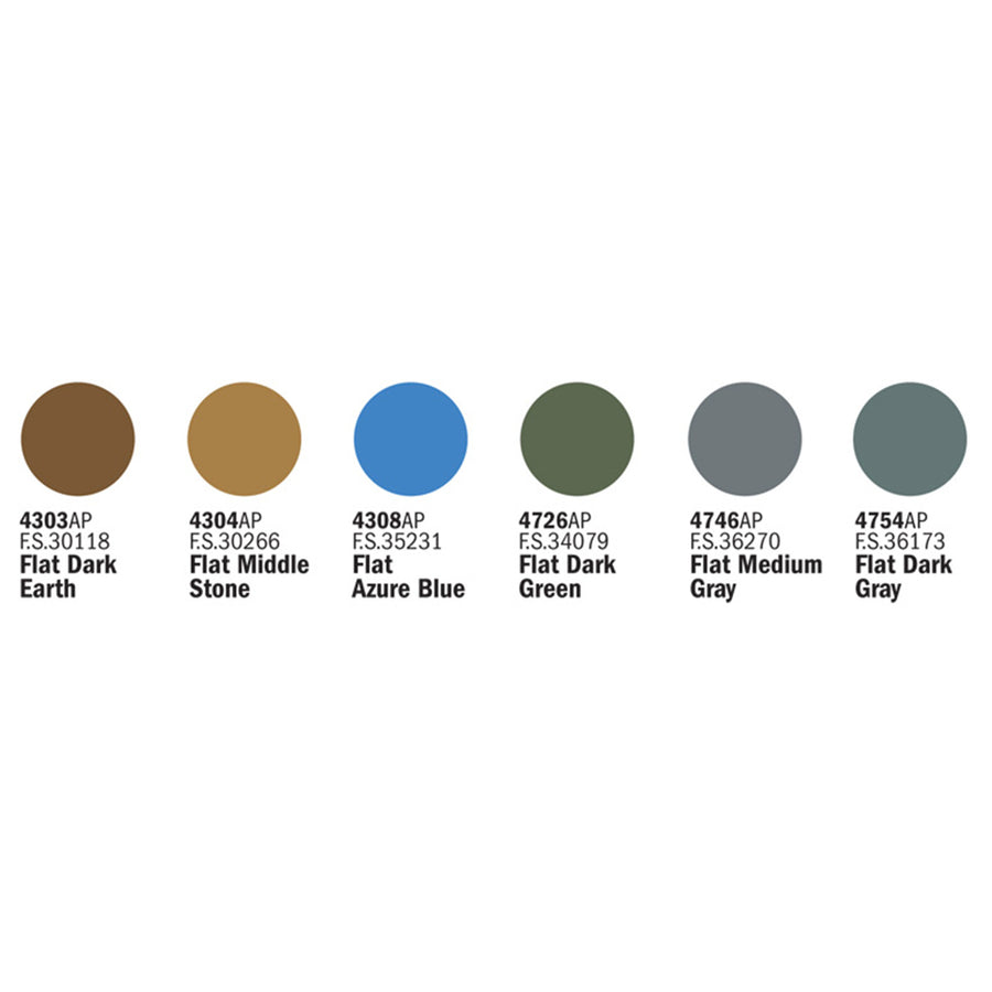 1-432AP - ITALERI/VALLEJO PAINT - WWII RAF - 6 PCS