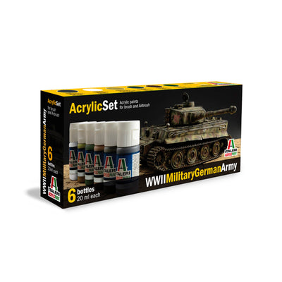 ITALERI/VALLEJO PAINT - WWII GERMAN MILITY - 6 PCS