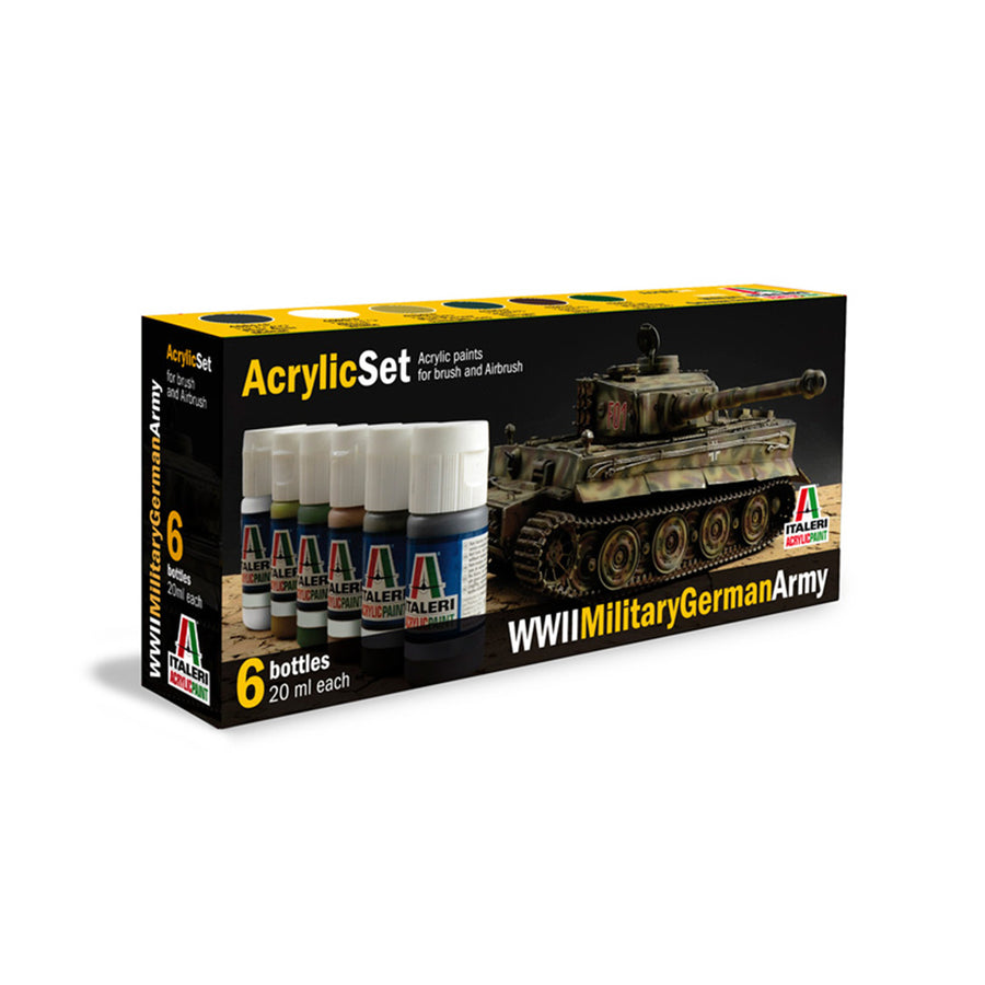 1-433AP - ITALERI/VALLEJO PAINT - WWII GERMAN MILITY - 6 PCS