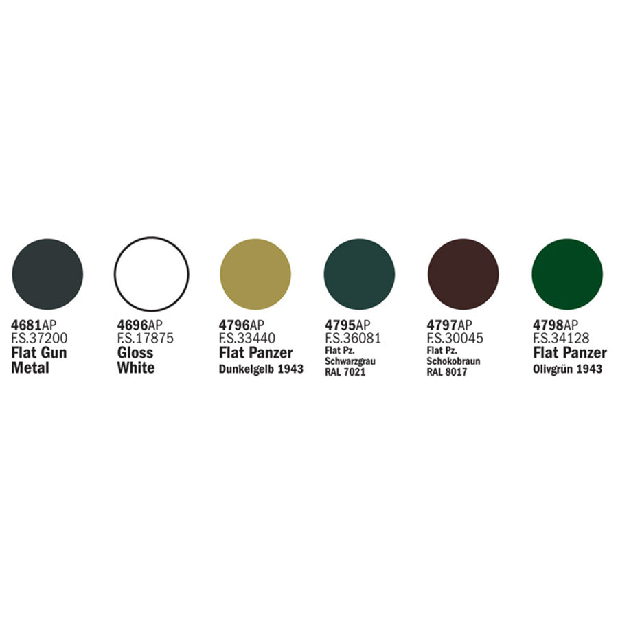 1-433AP - ITALERI/VALLEJO PAINT - WWII GERMAN MILITY - 6 PCS