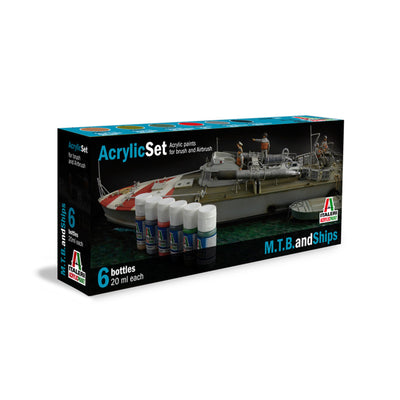 1-434AP - ITALERI/VALLEJO FARBE - MTB & SCHIFFE - 6 STK