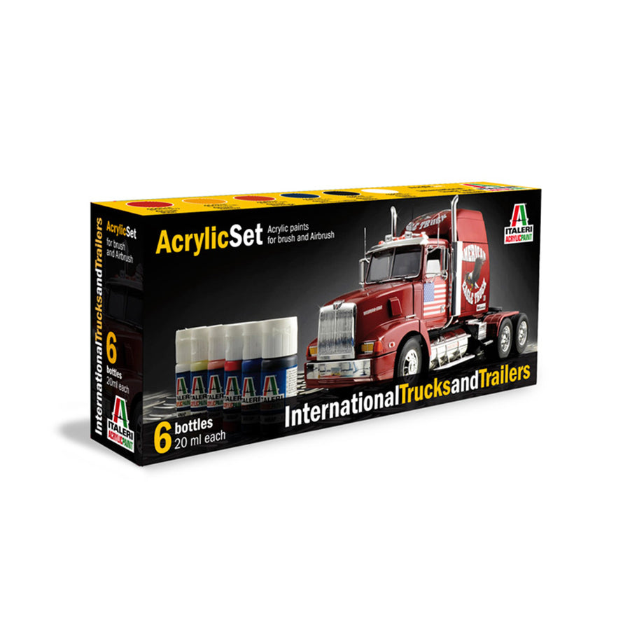 1-435AP - ITALERI/VALLEJO PAINT - TRUCK & TRAILER - 6 PCS