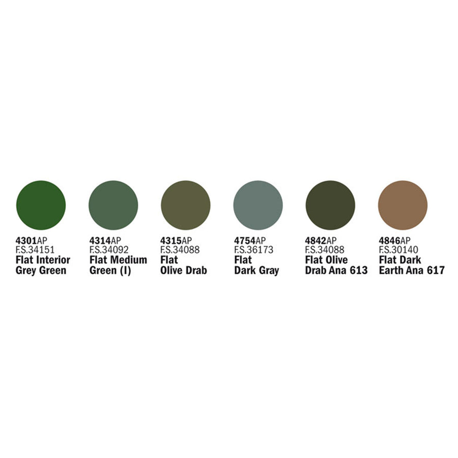 ITALERI/VALLEJO PAINT - USAAC - 6 PCS