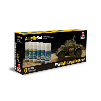 ITALERI/VALLEJO PAINT - ALLIED SOLDIERS - 6 PCS