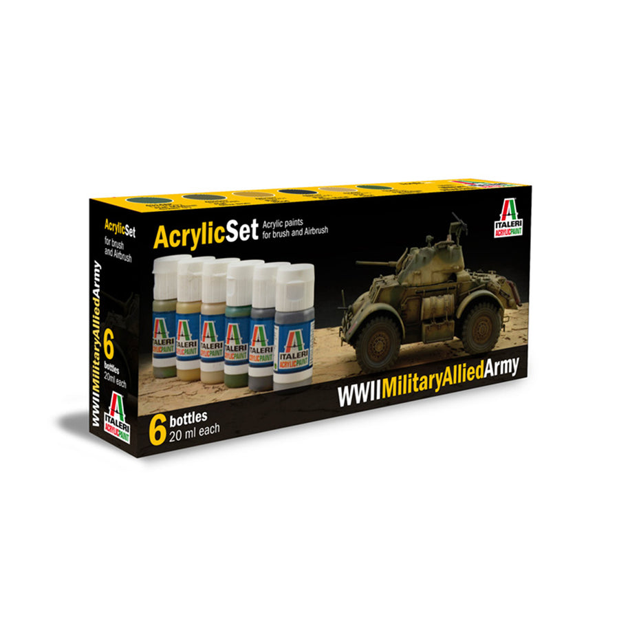 1-440AP - ITALERI/VALLEJO PAINT - ALLIED SOLDIERS - 6 PCS