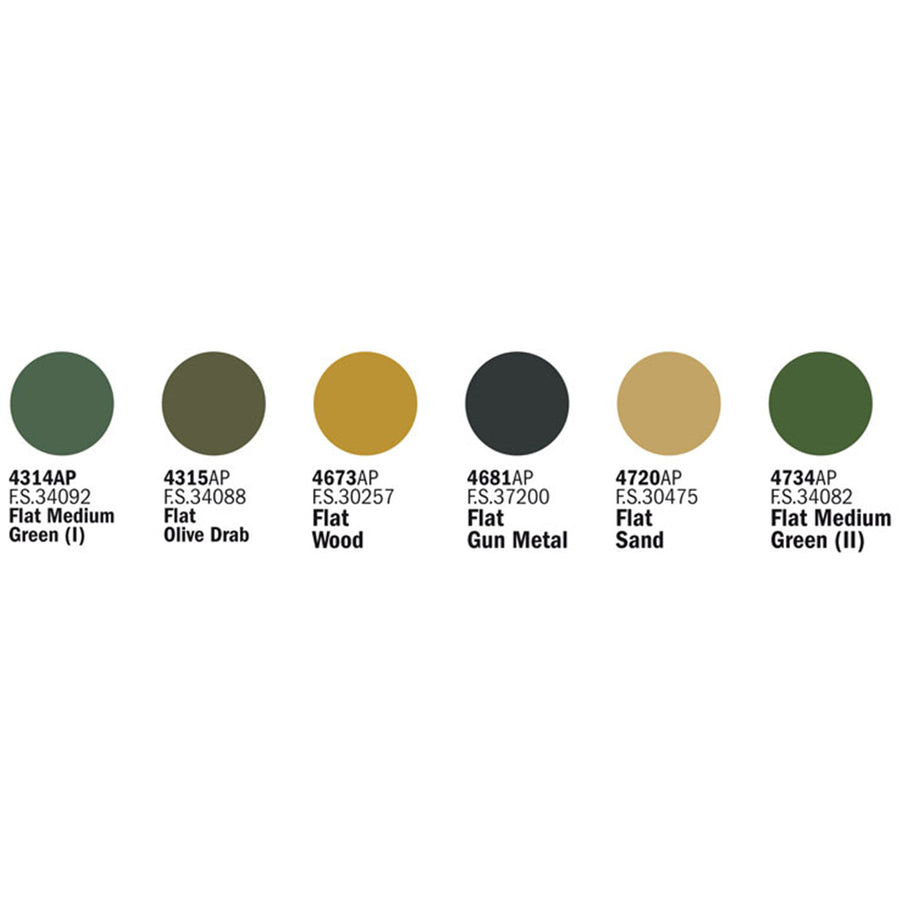 1-440AP - ITALERI/VALLEJO PAINT - ALLIED SOLDIERS - 6 PCS