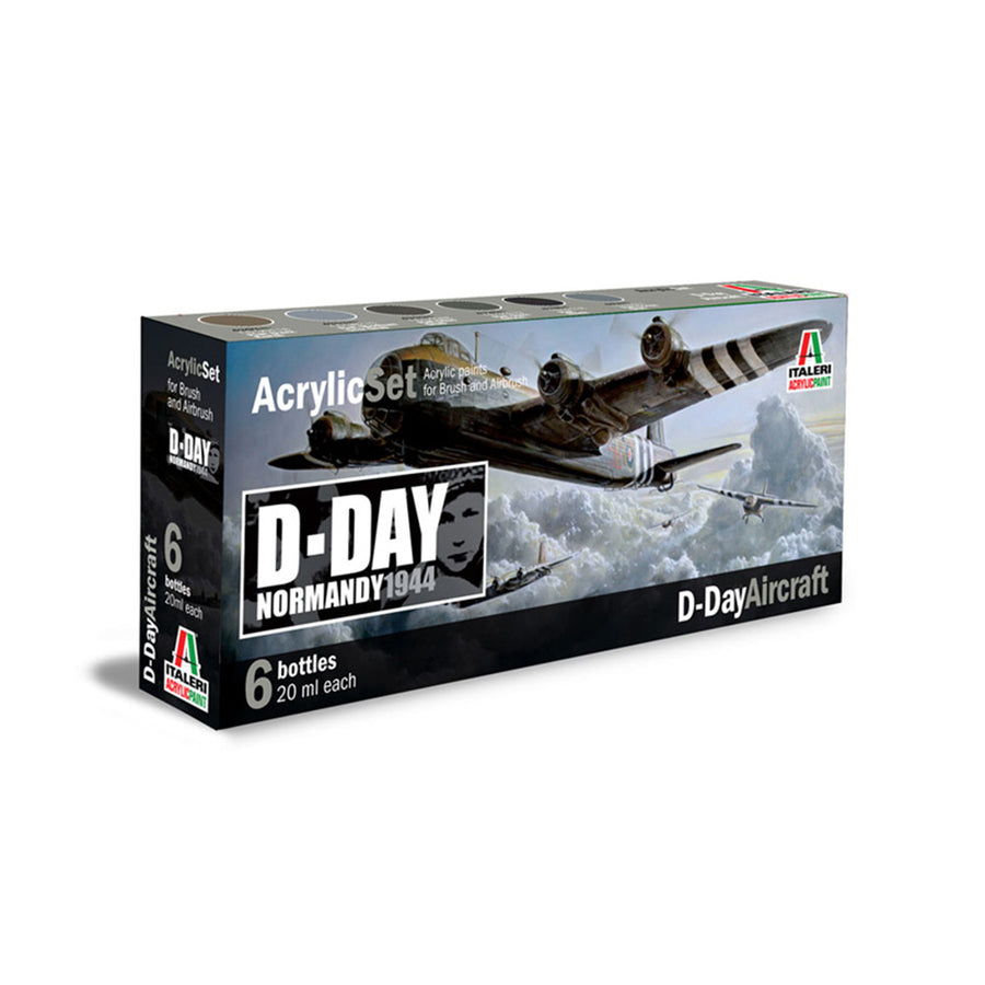 1-445AP - ITALERI/VALLEJO PAINT - D-DAY AIRCRAFT - 6 PCS