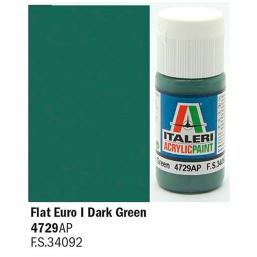 Italeri 1-4729 - ITALERI/VALLEJO - FLACHES EURO DUNKELGRÜN I