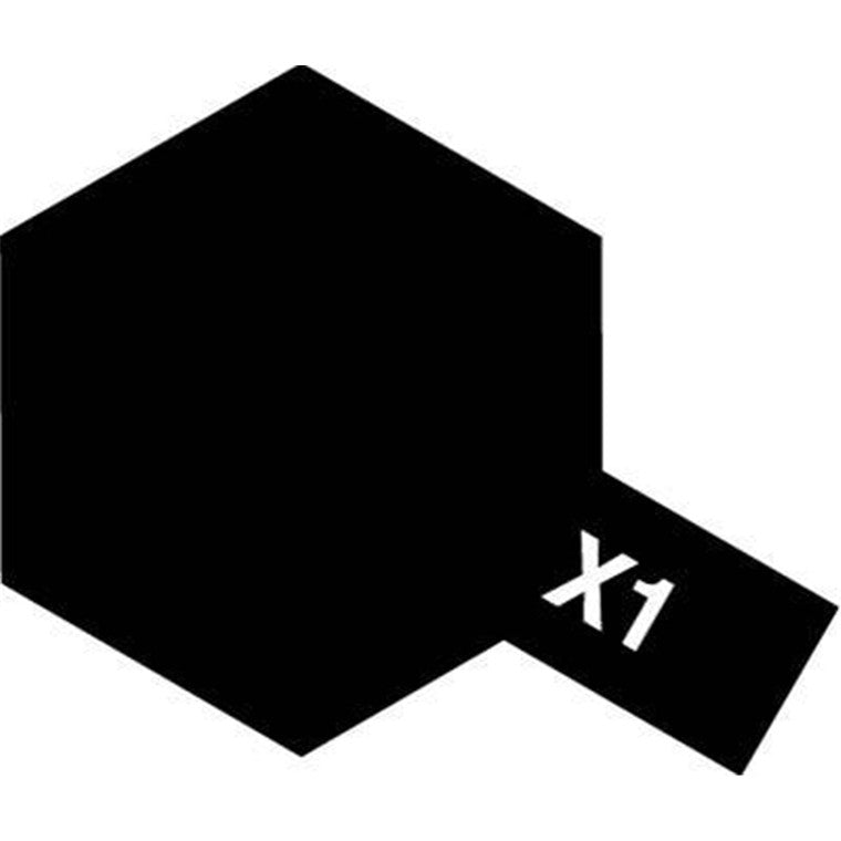 Tamiya Tamiya 8001 - X1 ENAMEL BLACK 10ML