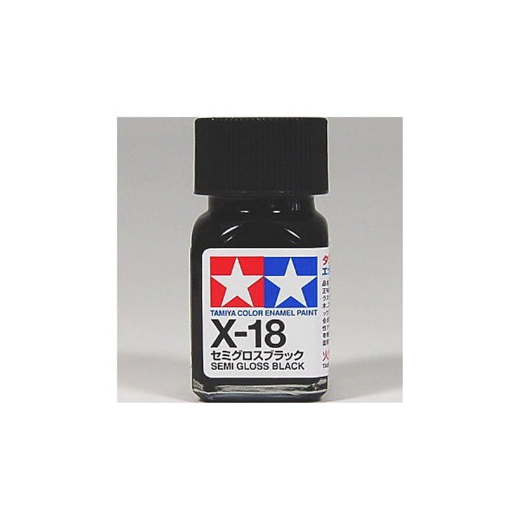 Tamiya Tamiya 8018 - X18 ENAMEL SEMI GLOSS BLACK